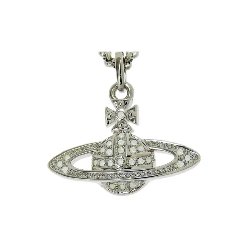 Vivienne Westwood Ожерелья из латунь стразы женское серебро