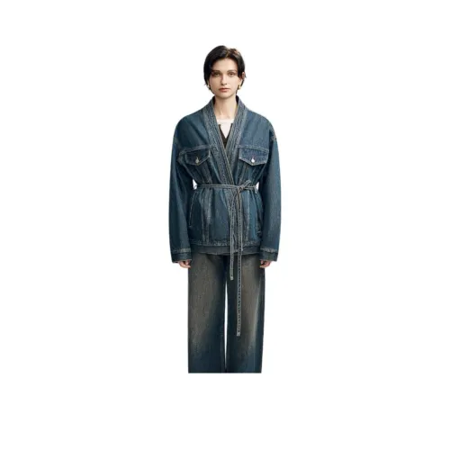 HERLAND Джинсовая куртка Женская Синяя