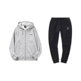 Комплект одежды (Серое пальто + Черные штаны)