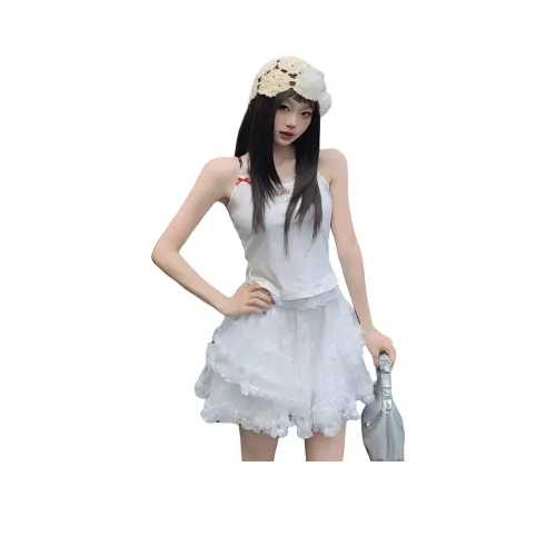 Shuhao Bai Повседневные короткие юбки Женские Белые