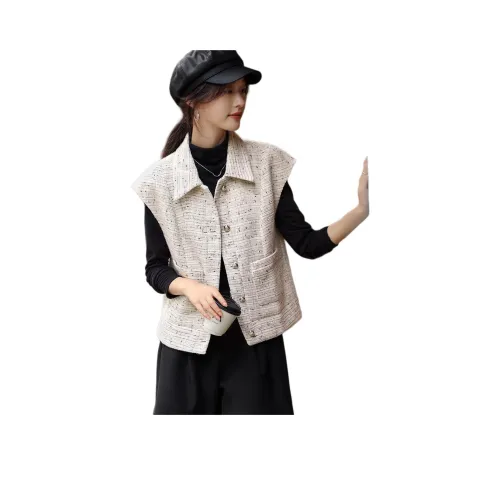 Mo Han Yi Mei Жилет Женские Черный And Белый Цветочный Mix