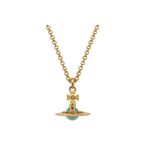 Vivienne Westwood Brass Necklaces Унисекс Зеленый Золотой