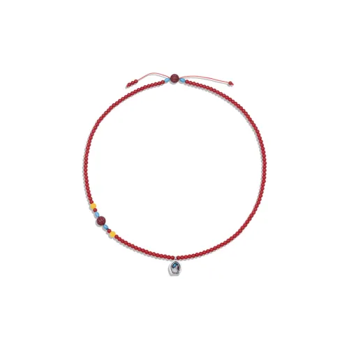 AWE Красная бусина Бирюзово-голубой с акцентом MID Длина Цепочка для свитера Женские