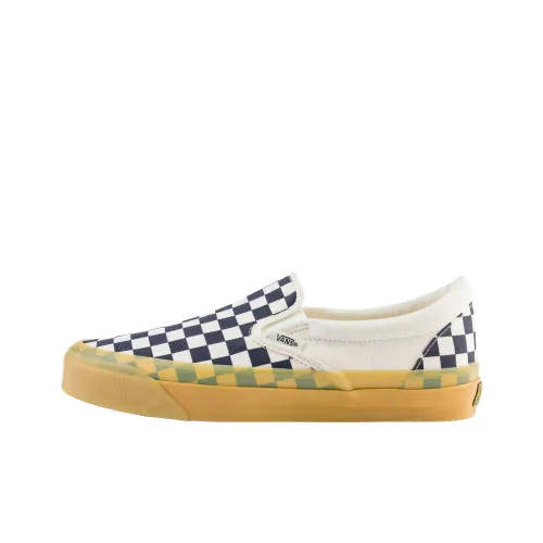 Vans LX Classic Slip On 98 Кеды Низкие Синий с Белым Надпись Унисекс