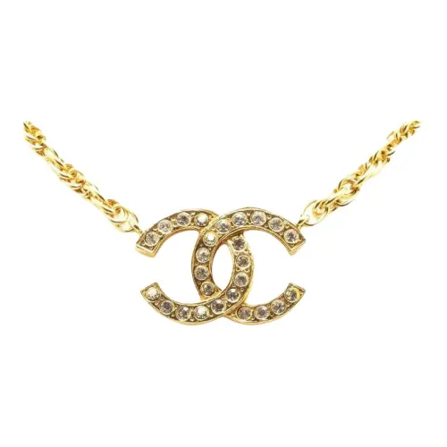 CHANEL CC Золотое Покрытие Металлические Колье Женские Золото