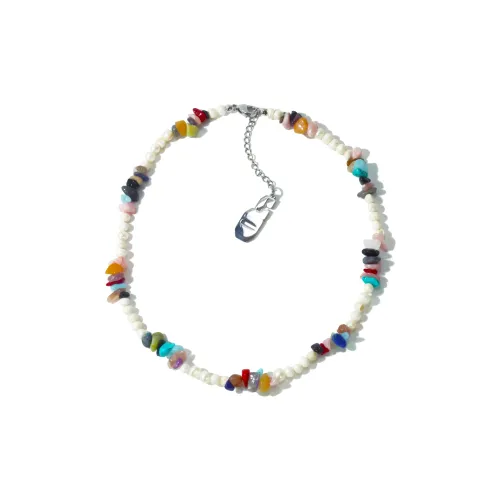 Get'em ON Colored Crushed Камень Белая раковина Бусина Ожерелья Унисекс