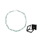 Ожерелье с зеленым камнем, длина 50 см