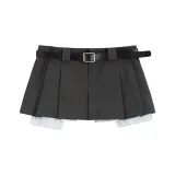 Серая короткая юбка