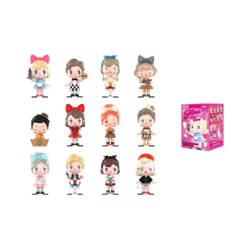 POP MART TAPOO Nostalgic Dining Room Коллекция Фигурка Слепые коробки Один Mystery Коробка Целая коробка 12 шт