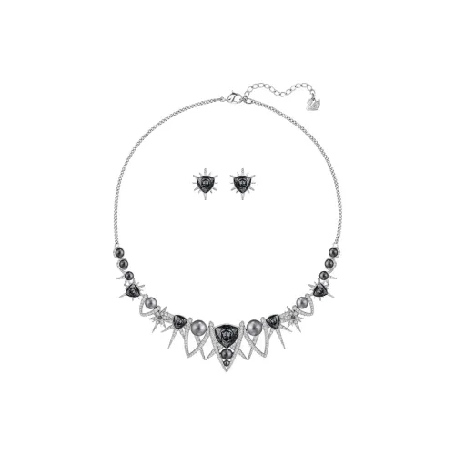 Swarovski Rhodium Покрытый Искусственный кристалл Камень Жемчужные ожерелья Женские