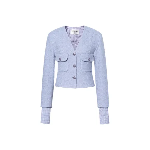 CHANEL 24 Осенний и Зимний Куртки и Пальто Женские Фиолетовые