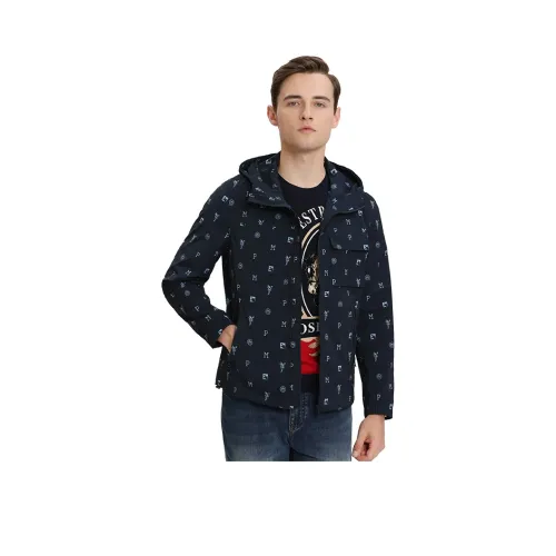 POSEMER Куртки и пальто Мужской Темно-синий Смешанный цвет