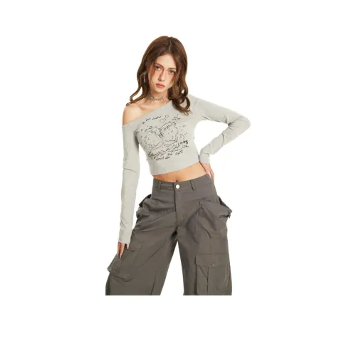 ASW ONLINE T-Shirt Женская Серого цвета