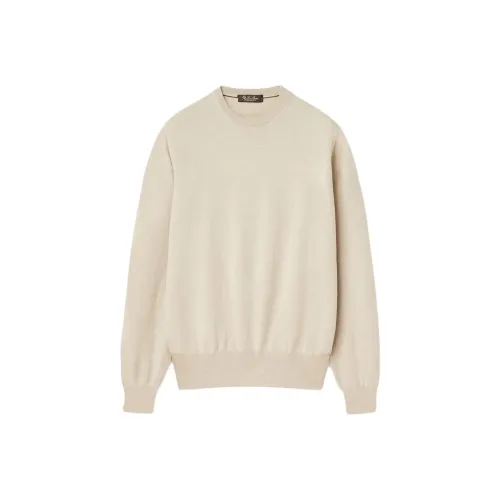 Loro Piana Оловянно-серый смешанный цвет мужские кашемировые свитеры