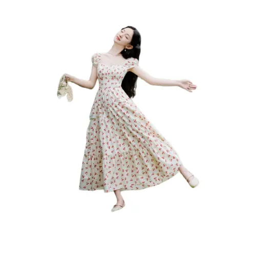 ONNFB Короткий рукав Платье Женское Многоцветное