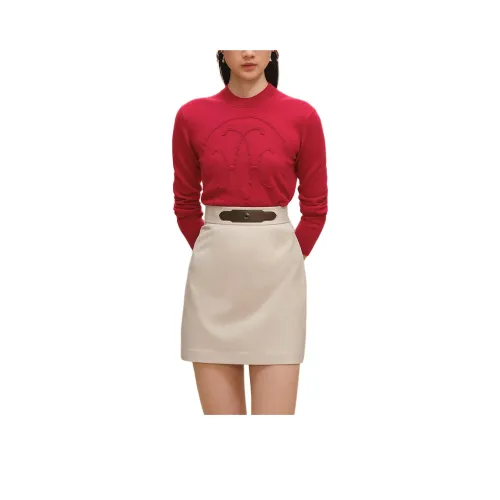 HERMES FW25 Повседневные короткие юбки Женские Oats Бежевый