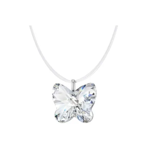Abyb Charming Элегантный Утонченный Циркон Серебряный Ожерелье Унисекс
