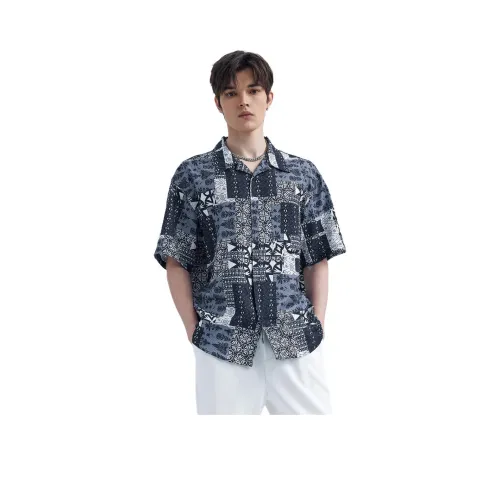 WILD LEADER Серый [W4158525] Мужская рубашка