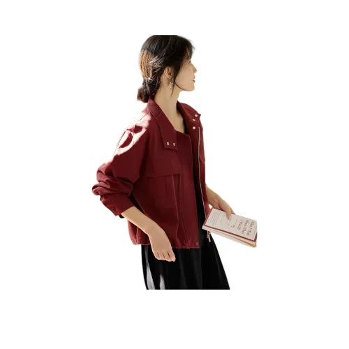 XWI Denim Jacket Women's Burgundy