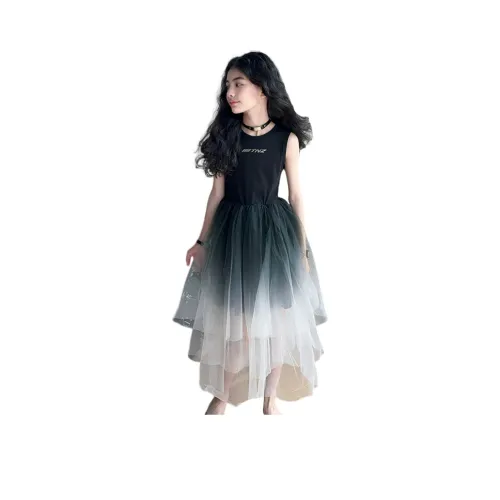 AIXINA Черный Белый Градиент Детские Платья