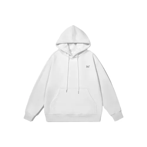 361° Белая унисекс толстовка