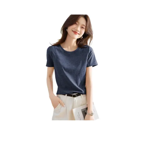 MOHANYIMEI Темно-синие женские футболки T