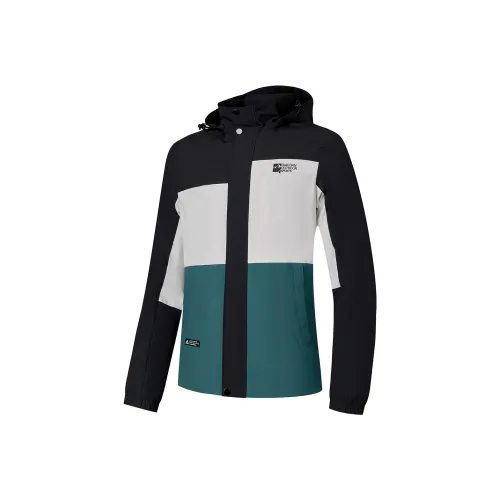 QIAODAN Черный/Aden Зеленый Мужской Тренч