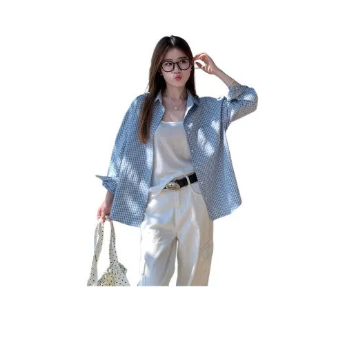 SUSANSAN Рубашка Женская Озерный Синий