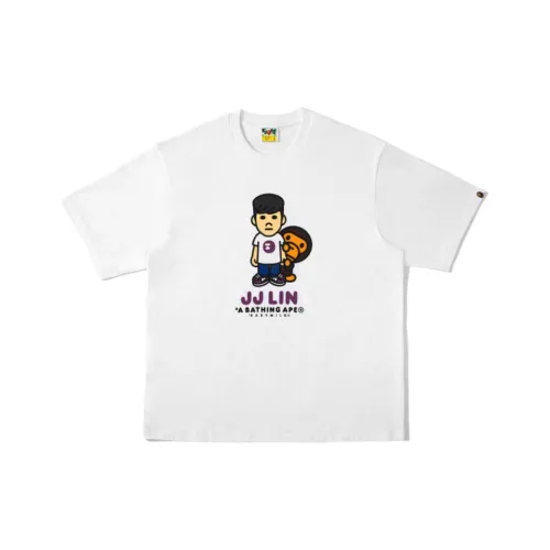 A BATHING APE JJ Lin Коллаборация Белый Мужской T-Рубашки
