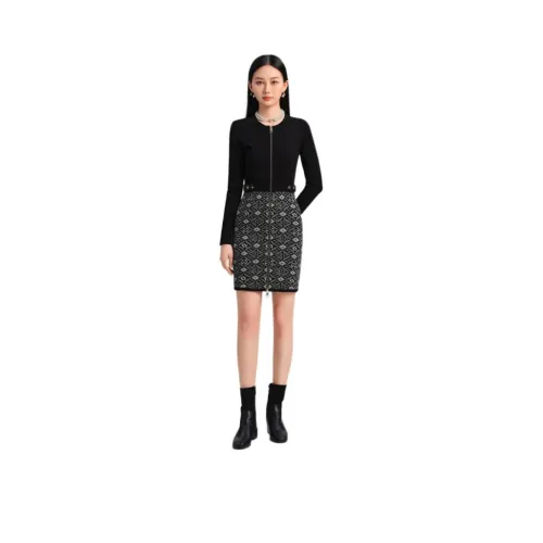 Blood Glitter Длинное платье с длинными рукавами женское черное