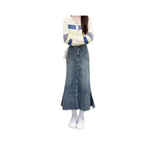 Olivia Share777 Denim Long Skirt Women's