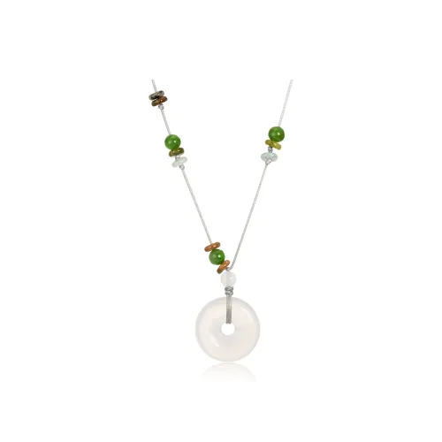 VOEX Цветное стекло Нефритовые ожерелья Унисекс