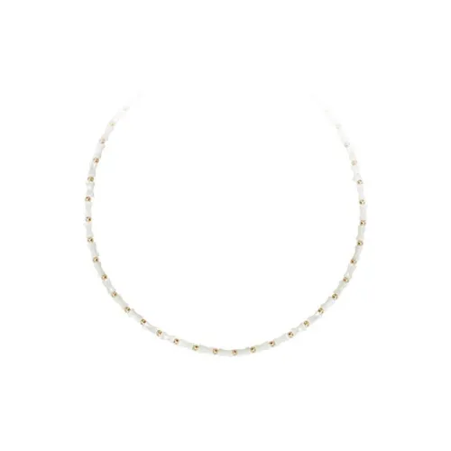 NATURALLYJOJO Оболочка Ожерелья Женские Золото Белый