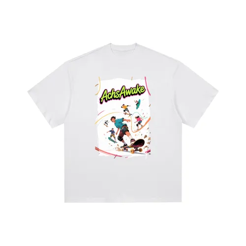 ACHS AWAKE Белая унисекс футболка
