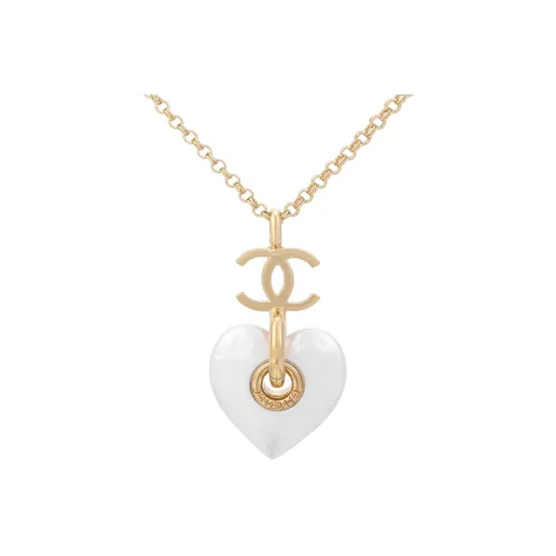 CHANEL Double C Металл Смола Ожерелья Женские Золото