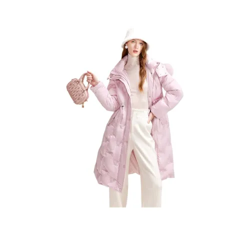 COCOON Пуховик Женские Резина Розовый