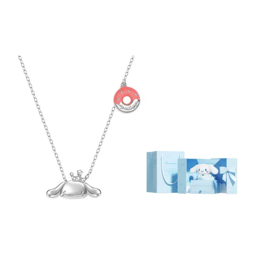 Sanrio S925 Серебро Милый и Симпатичный Cinnamoroll Аксессуары Ожерелье Набор в Подарочной Коробке Женские