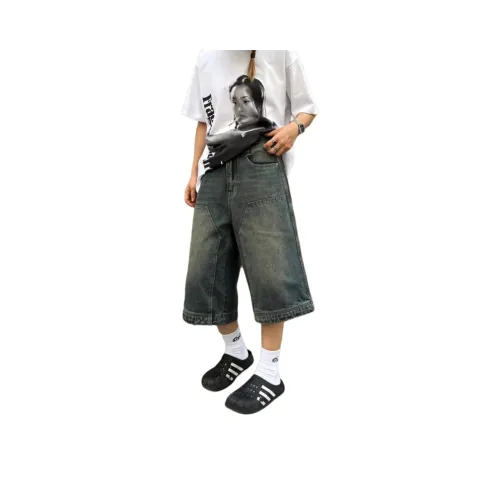 NEVER RULE Темно-синие унисекс джинсовые шорты