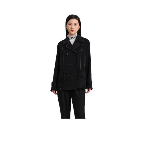 Blood Glitter Пальто Женское Черное