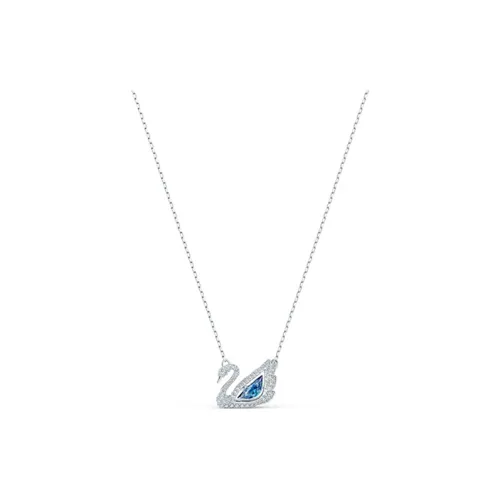 Swarovski Rhodium-Plated Swan Necklaces Women's Blue Swarovski Rhodium-Plated Swan Ожерелье Женское Синее