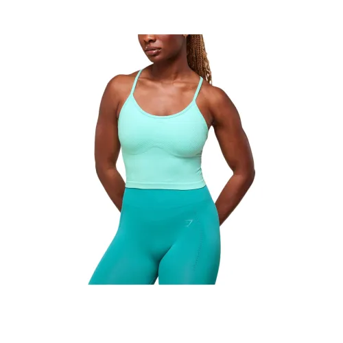 GYMSHARK Синий Женские Спортивные майки без рукавов