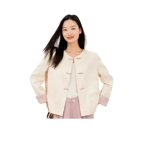 Fragment Cropped Coat Women's Ecru