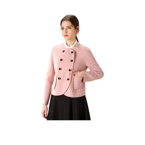 FENHONGMALI Куртки Пальто Женские Розовый