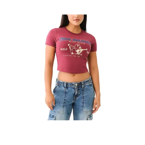 TRUE RELIGION T Рубашка Женская Светло-Красная
