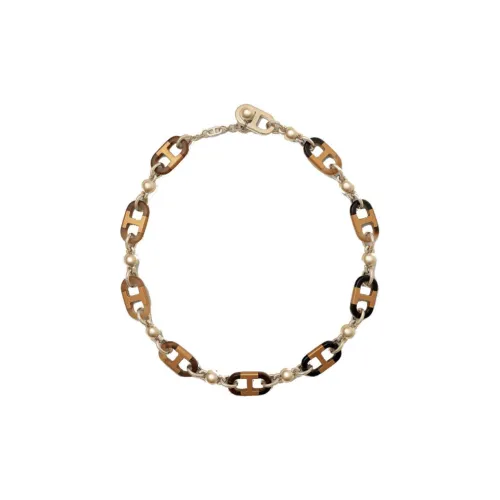 HERMES Медное ожерелье с покрытием из золота женское