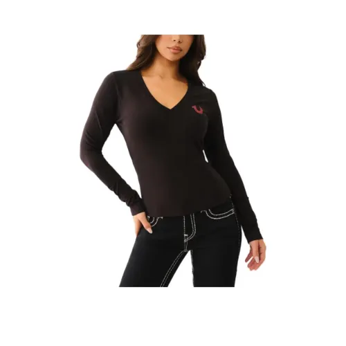 TRUE RELIGION T Рубашка Женская Черная