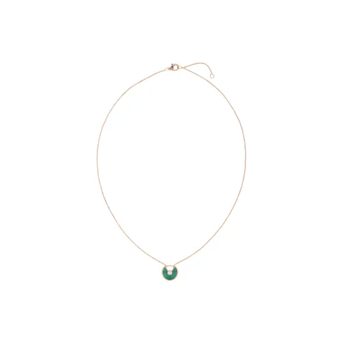 Cartier Колье Amulette De Cartier, Модель XS Розовое Золото, Малахит, Бриллиант