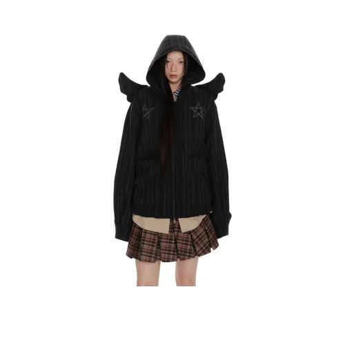 JIKOO Куртки Пальто Женские Черный