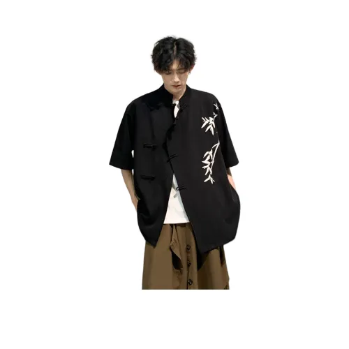 PEIMENG Черная унисекс рубашка