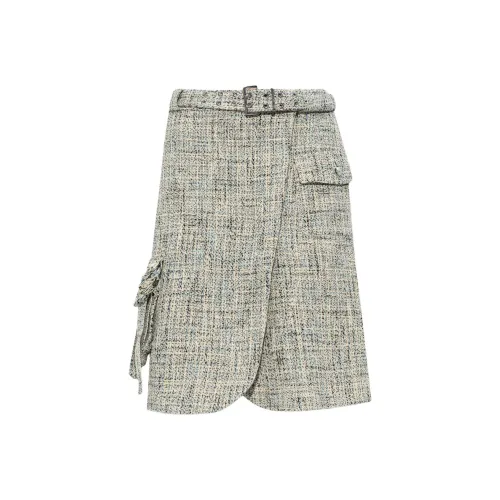 GANNI Повседневный Длинный Юбка Женская Бежевая